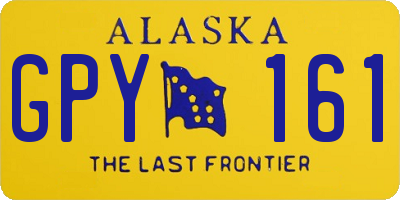 AK license plate GPY161