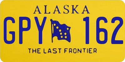 AK license plate GPY162