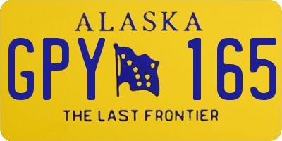 AK license plate GPY165