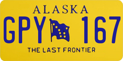AK license plate GPY167