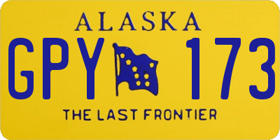 AK license plate GPY173