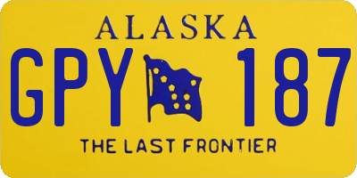 AK license plate GPY187
