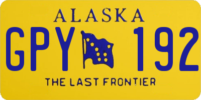 AK license plate GPY192