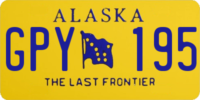 AK license plate GPY195