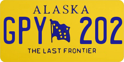 AK license plate GPY202