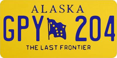 AK license plate GPY204