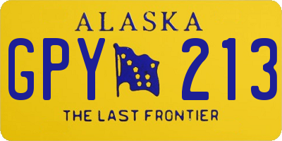 AK license plate GPY213
