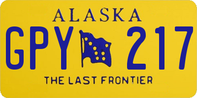 AK license plate GPY217