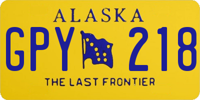 AK license plate GPY218