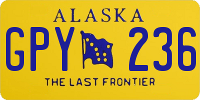 AK license plate GPY236