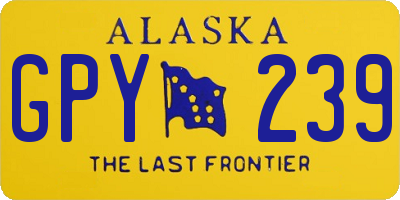 AK license plate GPY239