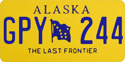 AK license plate GPY244