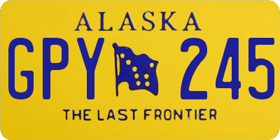 AK license plate GPY245
