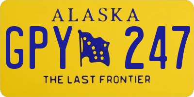 AK license plate GPY247