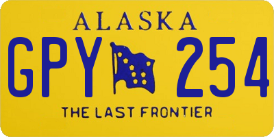AK license plate GPY254