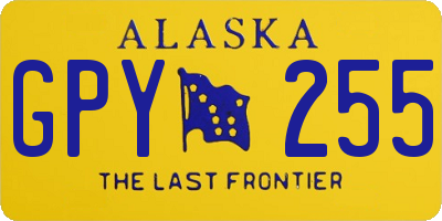 AK license plate GPY255