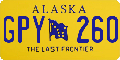 AK license plate GPY260