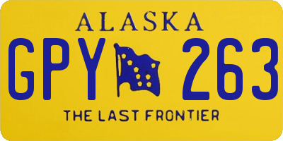 AK license plate GPY263