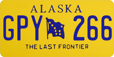 AK license plate GPY266
