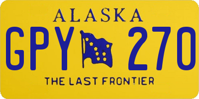 AK license plate GPY270
