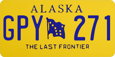 AK license plate GPY271