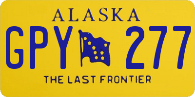 AK license plate GPY277