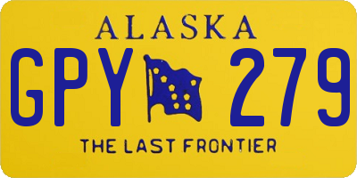 AK license plate GPY279