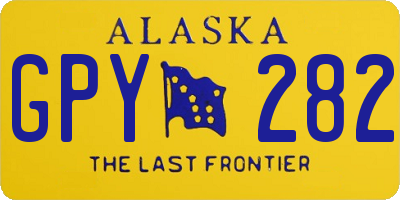 AK license plate GPY282