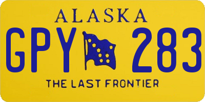 AK license plate GPY283