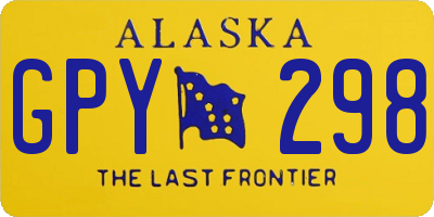 AK license plate GPY298