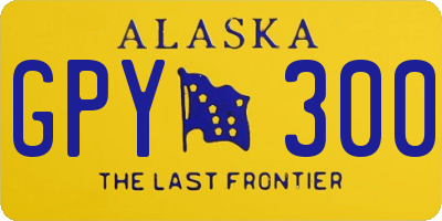 AK license plate GPY300