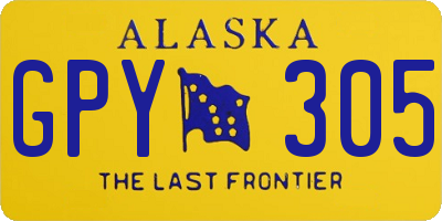 AK license plate GPY305