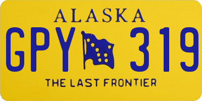 AK license plate GPY319