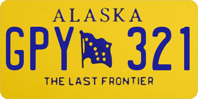 AK license plate GPY321