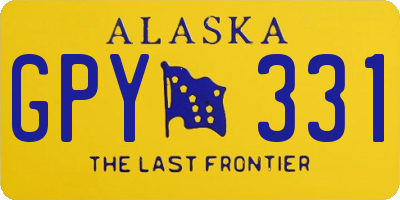 AK license plate GPY331