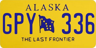 AK license plate GPY336