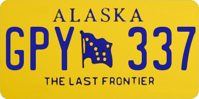AK license plate GPY337