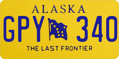 AK license plate GPY340