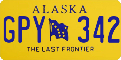 AK license plate GPY342
