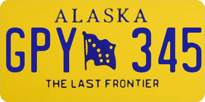 AK license plate GPY345