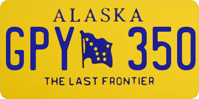 AK license plate GPY350