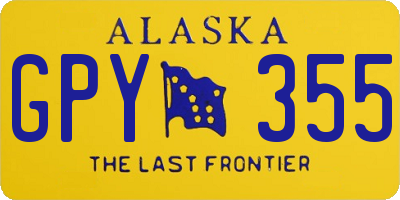 AK license plate GPY355