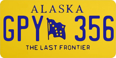 AK license plate GPY356