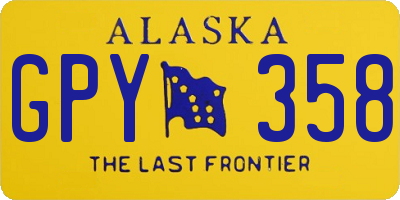 AK license plate GPY358