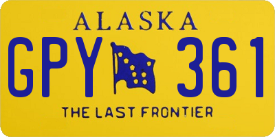 AK license plate GPY361