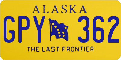 AK license plate GPY362