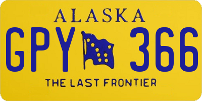 AK license plate GPY366