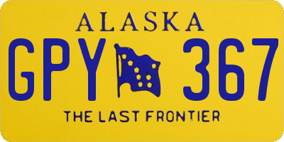 AK license plate GPY367