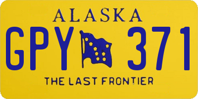 AK license plate GPY371