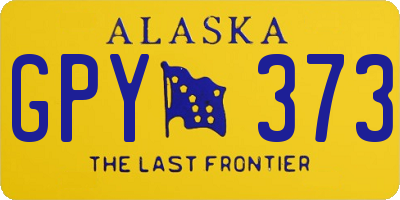 AK license plate GPY373